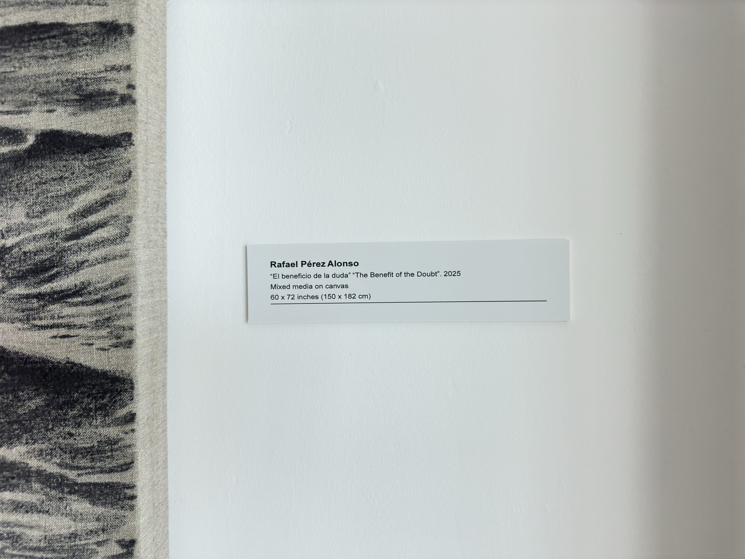 Artwork label for Rafael Pérez Alonso